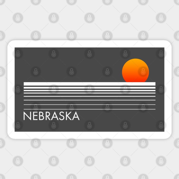 Nebraska Sun and Horizon Magnet by MalmoDesigns